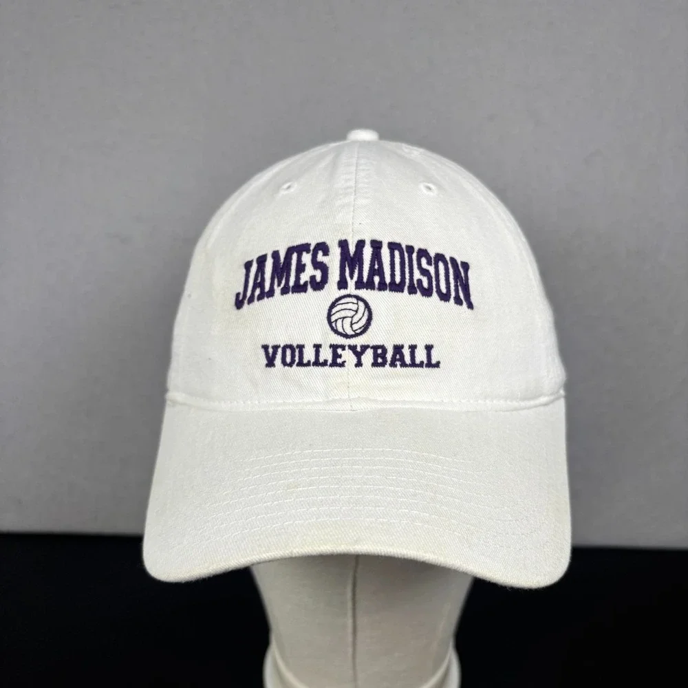 JMU James Madison University Volleyball Hat White Purple Legacy Baseball Cap